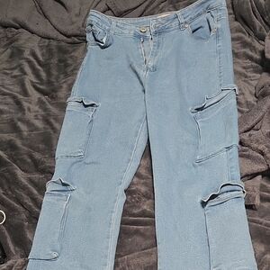 Lilac Clothing Blue Straight Leg Jeans